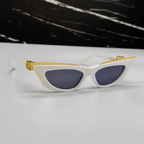 NEW VALENTINO V-GOLDCUT-I WHITE WOMEN  SUNGLASSES VALENTINO VLS-113D - Picture 9 of 12